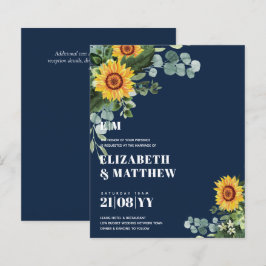 BUDGET Rustic Sunflower Texto Moderno Casamento