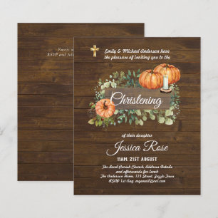 BUDGET Rustic Woodland Christening Convite Baptism