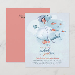 BUDGET Sea Life Whale Boys Blue Convite