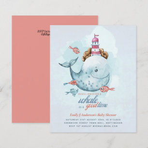 BUDGET Sea Life Whale Boys Blue Convite