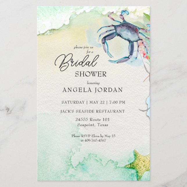 Budget Seaside Maryland Crab Bridal Shower (Frente)