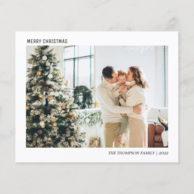 BUDGET Simple Minimalist Photo Christmas (Frente)