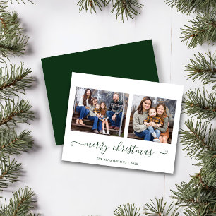 BUDGET Simples Script Verde Feliz Foto de Natal