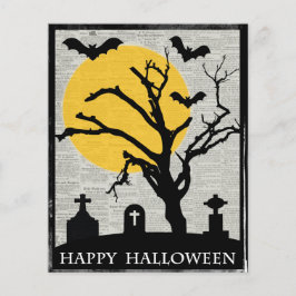BUDGET Spooky Tree e Tombstone Halloween Card