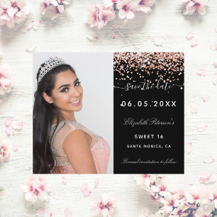 Budget Sweet 16 black rosa foto Salve a data