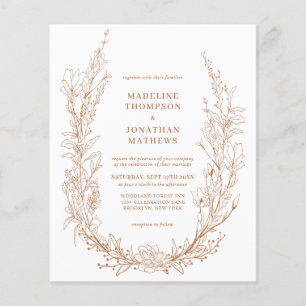 BUDGET Terracotta Floral Wreath Monograma Casament