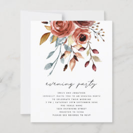 BUDGET Terracotta Florals QR Wedding Noite Party