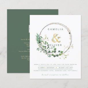 BUDGET Todos-em-1 Verde Dourada Wreath QR Code Cas