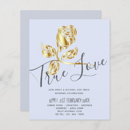 BUDGET Trending True Love Dourado Convite de casam