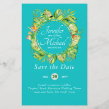 BUDGET Tropical Leaf Havaiana Luau Casamento