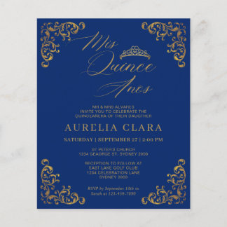 BUDGET Vintage Blue Mis Quince Quinceañera