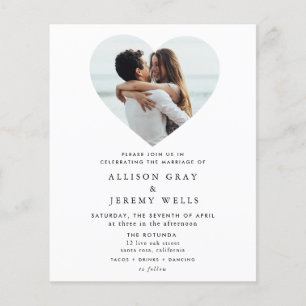 Budget Wedding Photo Invitation Flyer