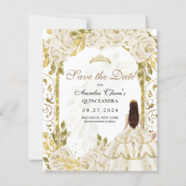 BUDGET White Floral Princesa Dourada Arca Quincean