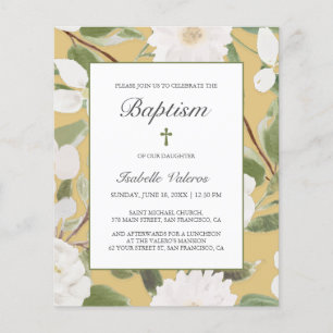 BUDGET White Flowers deixa amarelo bAPTISM