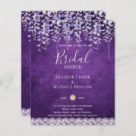 BUDGET Wisteria Floral Lace CHÁ DE PANELA INVITE