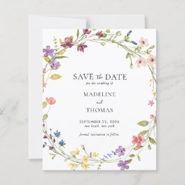 BUDGET Wreath Floral Wedding Save The Date