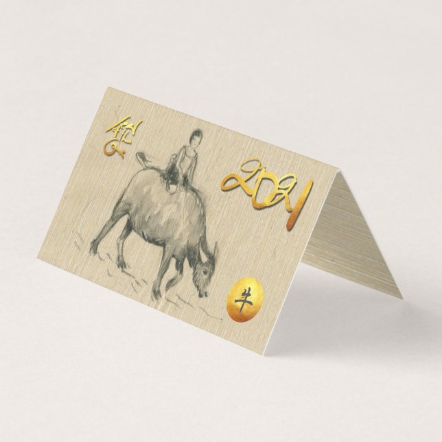 Búfalo-Água Criança Chinesa Ox Ano 2021 FC (Frente)