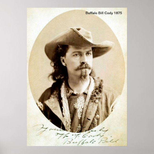 Buffalo Bill Cody 1875 Impressão (Frente)