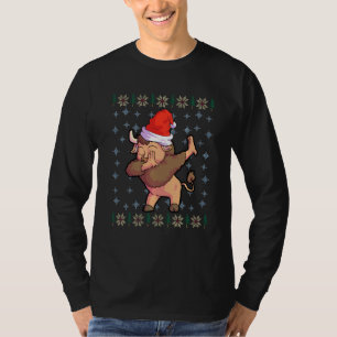Buffalo Bison Camisa de Natal Santa Hat Bison