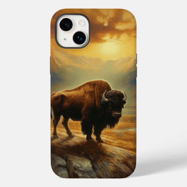 Buffalo Bison Sunset Silhouette (Verso)