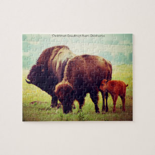 Buffalo e Calf Oklahoma Jigsee Quebra-cabeça