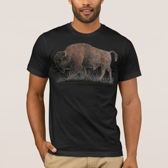 Buffalo Sagrado Basking na Nova Camiseta Mexicana (Frente)