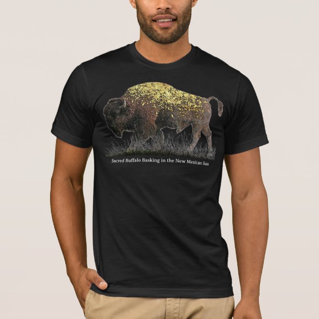 Buffalo Sagrado Basking na Nova Camiseta Mexicana (Frente)