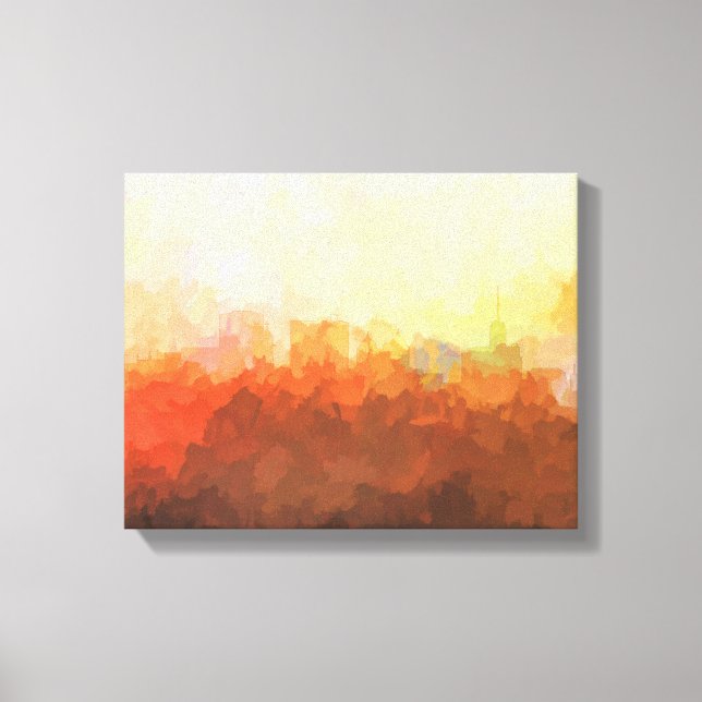 BUFFALO, SKYLINE DE NOVA YORK, na Canvas das nuven (Frente)