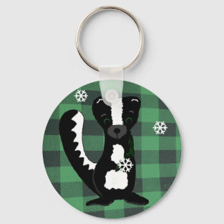 Buffalo Xadrez Woodland Skunk Chaveiro