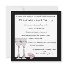 Buffet Cocktail Convite a Preto e Branco