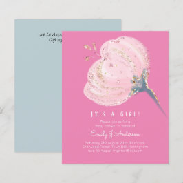 BUGET Rosa Rosa Rosa Brilhante É Um Chá de fraldas