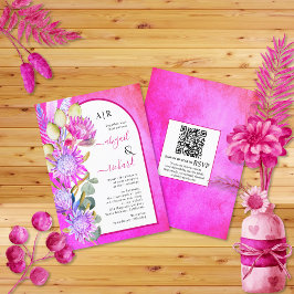 BUGGET Flores secas QR convite para casamento mage