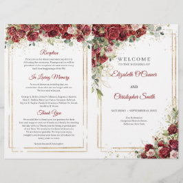 Buhu Burgundy e rosas de escova dobrados