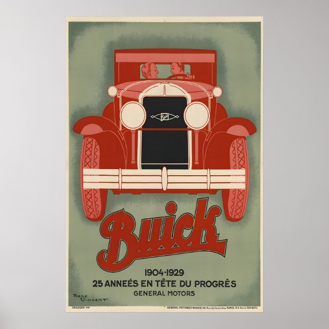 Buick Auto Poster - Vintage Poster Prints (Frente)