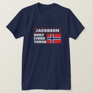 "Built Fjord Tough" and Norwegian Flag T-Shirt