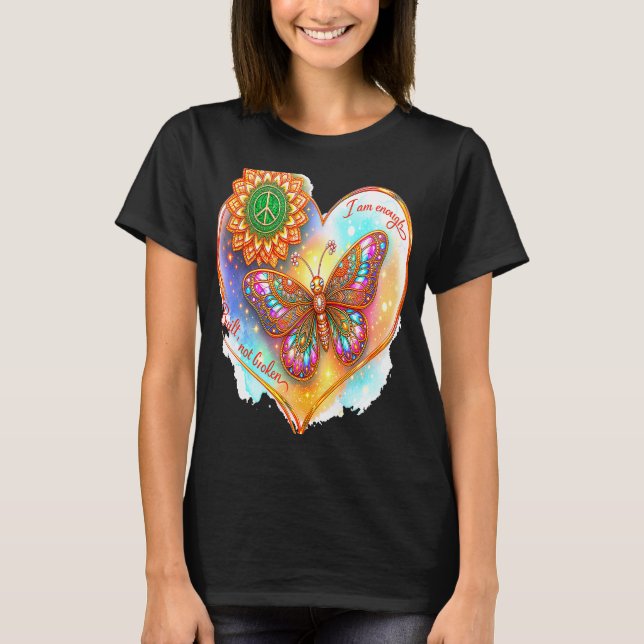 Built Not Broken – I Am Enough T-Shirt (Frente)