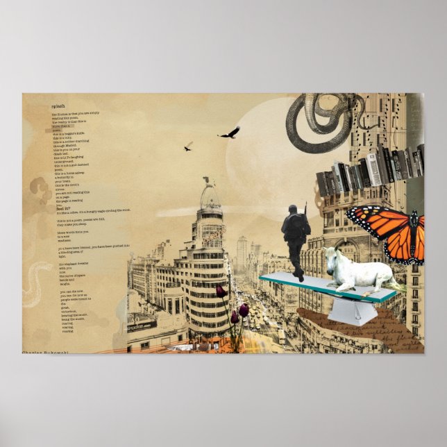 Bukowski Poem Poster (Frente)