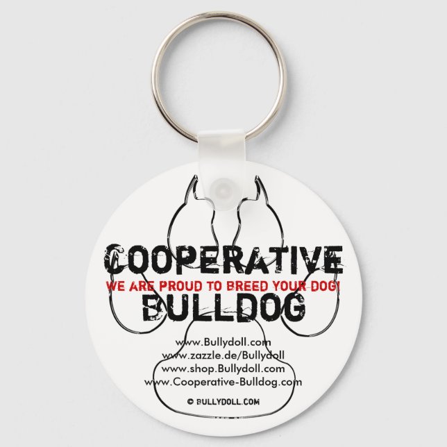 Buldogue Cooperativo chaveiro (Frente)