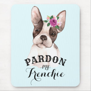 Buldogue francês Mousepad - azul