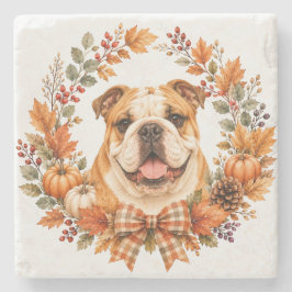 Buldogue Inglês Outono Porta-copos
