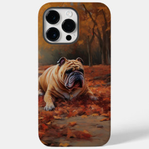 Buldogue no outono Folhas Caindo Inspire