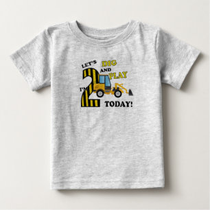 Buldozer de construção de camisetas de segundo s