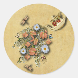 Bule Com Coisas De Primavera - Adesivos