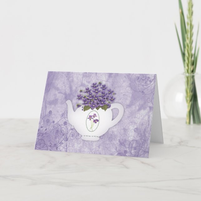 Bule De Cartões de agradecimentos Violeta (Frente)