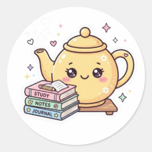 Bule de Chá Kawaii Fofo Caderno de Notas Adesivo