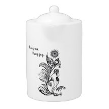 Bule de Mandala Floral Sol Nascente, Alegria Nasce