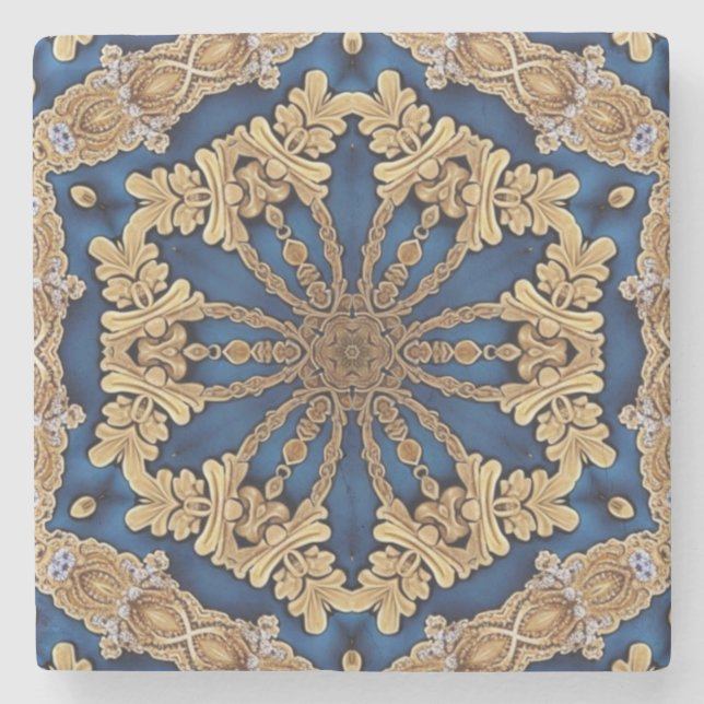 Bule Gold Pedra Decorativa Porta-copos (Frente)