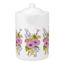 Bule Porcelain do Jardim de Flores Selvagens