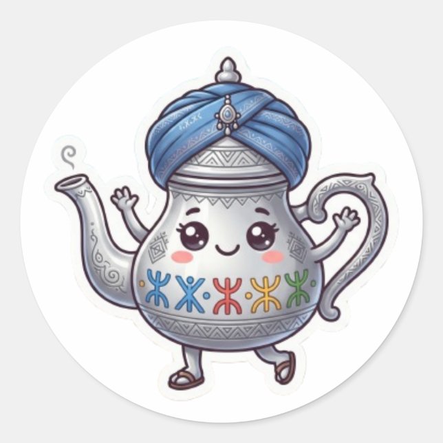 Buleiro Berbere Marroquino Fofo Adesivo Kawaii com (Frente)