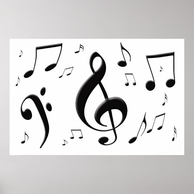 Búlgaro Music Notes Poster (Frente)